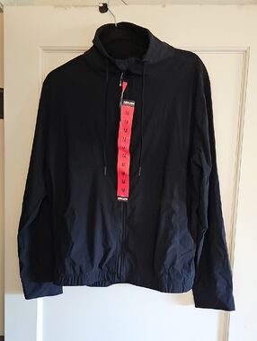 Kirkland Signature Black Womens Lightweight Zip Windbreaker